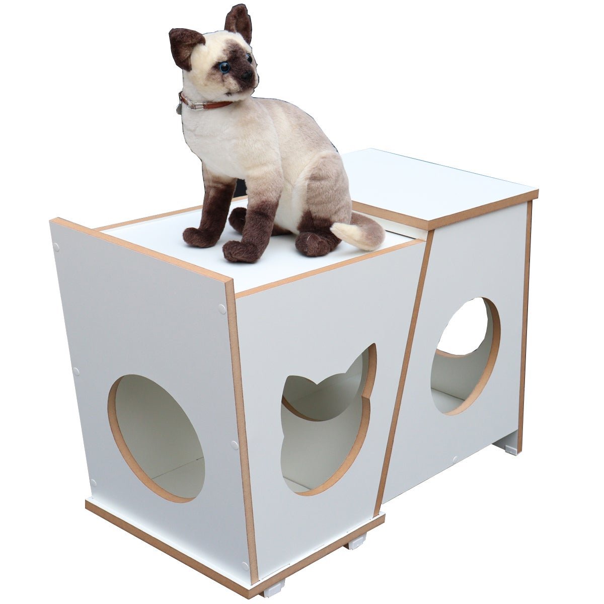 Toca Casa Nicho para Gatos Brinquedo Divertido:branco - 3