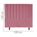 Ver imagem 3 de Cabeceira Estofada Carla 195cm King Size para Cama Colchão Box Quarto Suede Rosa Bebê - Aurora