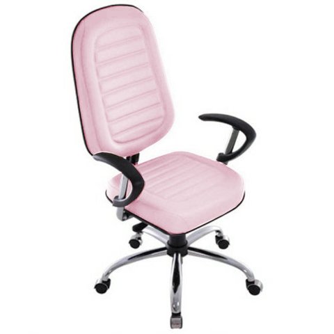Cadeira para Escritório Presidente Gomada Linha Blenda Rosa