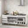 Balcão de Cozinha Compacto Completo para Pia e Cooktop 182,5x52cm Nicho Forno Mdp 2035 Menu Móveis - 4