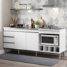 Balcão de Cozinha Compacto Completo para Pia e Cooktop 182,5x52cm Nicho Forno Mdp 2035 Menu Móveis - 3