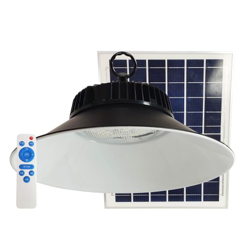 Luminaria Solar Industrial 150w Loja Empresa Comercio Galpão Regulavel Quintal com Controle Remoto S
