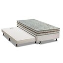 Ver imagem 1 de Cama Box C/ Auxiliar Solteiro: Colchão D Angelis Anjos Conjunto 3 em 1 ( Box + Courano Branco