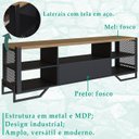 Ver imagem 4 de Rack 180 Cm Gaveta Aparador 130 Cm Industrial 17x21 Preto Mell Pp