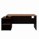 Ver imagem 5 de Mesa para Escritório 2 Gavetas com Chave Yaris Yar1565 Office 150x65cm Marrom/preto