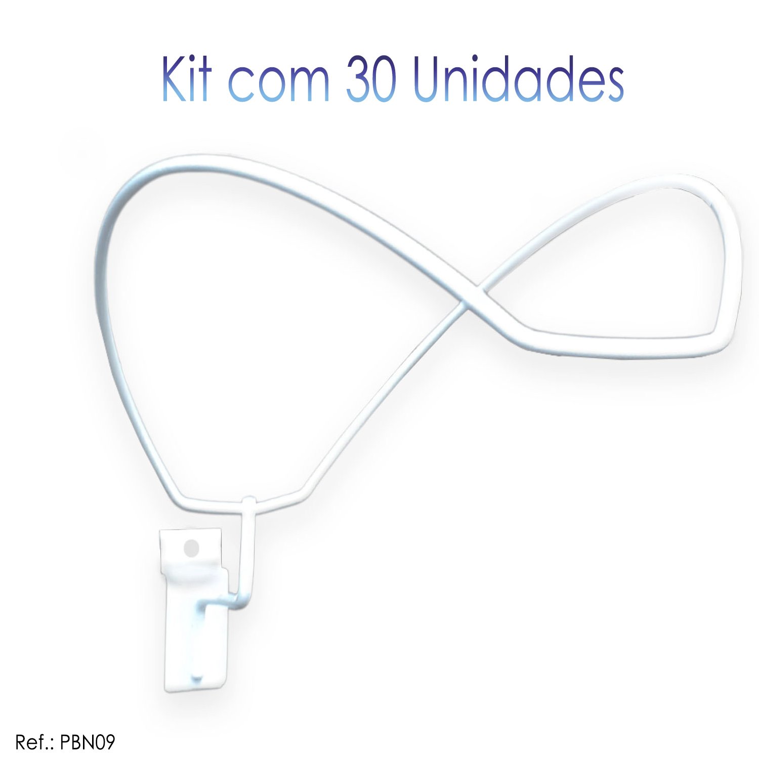 Suporte Branco P/ Painel Canaletado - 30 Unidades