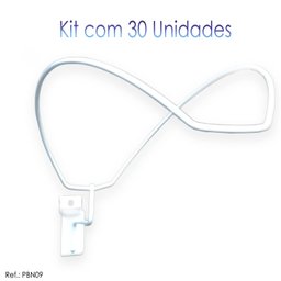 Suporte Branco P/ Painel Canaletado - 30 Unidades - 1