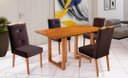 Ver imagem 1 de Conjunto Mesa de Jantar Retangular Júlia 1,20cm x 0,90cm Laminado Com 4 Cadeiras Júlia Tecido Veludo