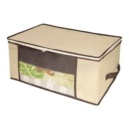Organizador Multiuso com Zíper Marfim Pequeno 45x45x20cm Kit com 8un. - 2