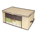 Ver imagem 2 de Organizador Multiuso com Zíper Marfim Pequeno 45x45x20cm Kit com 8un.
