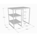 Ver imagem 3 de Aparador Adega Industrial Bar Barzinho Bourbon Aço Cobre e Branco 80 Cm