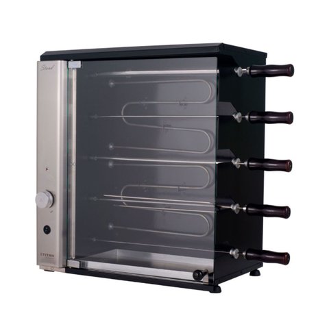 Churrasqueira Elétrica de Bancada Vertical 5 Espetos 220v Stand Titan