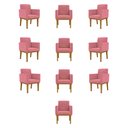 Ver imagem 1 de Kit 10 Poltronas Decorativa Reforçada Oferta - Balaqui Decor Cor:Rosa