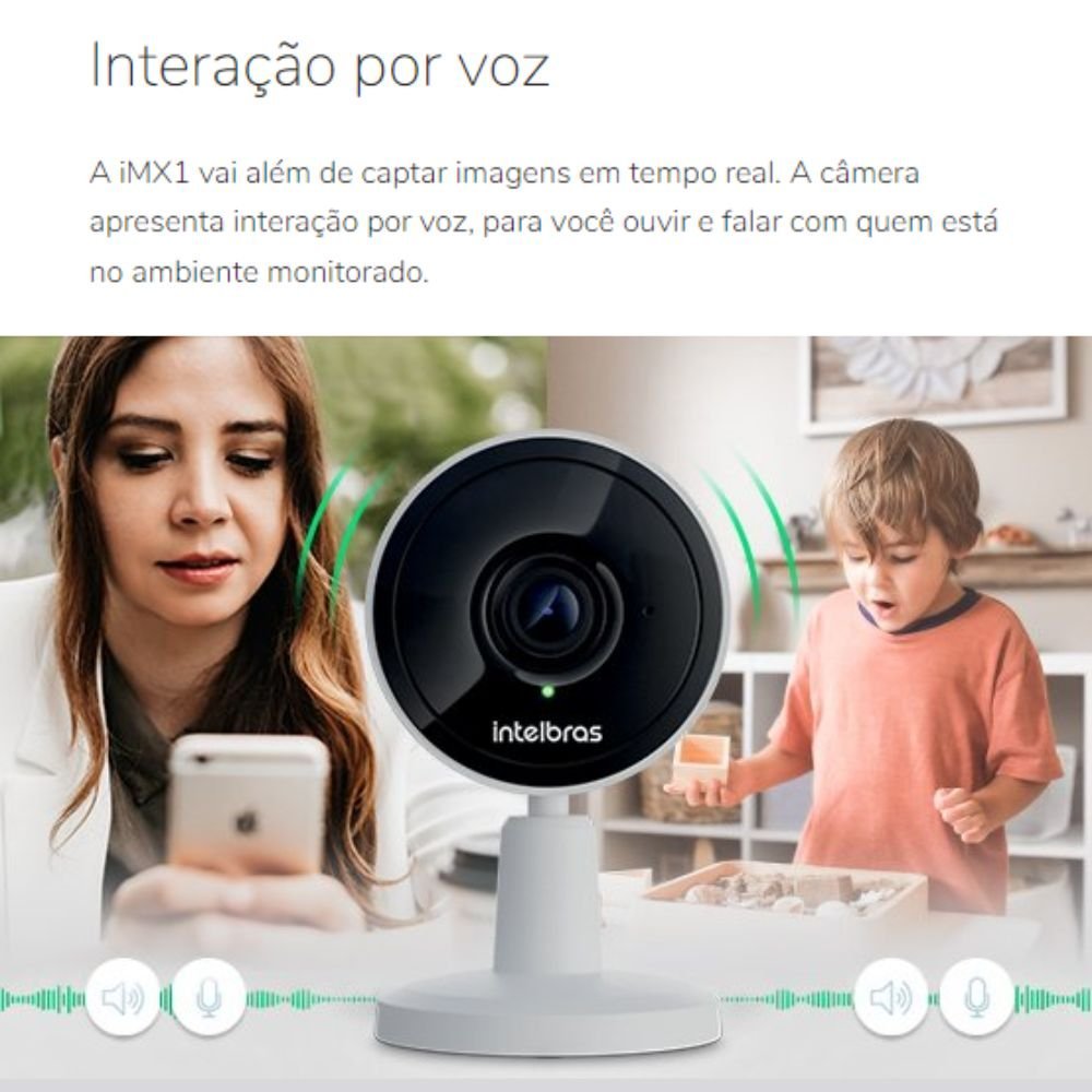 2 Câmeras Wi-fi IMX1 Intelbras HD 720p c Áudio Visão Noturna - 9