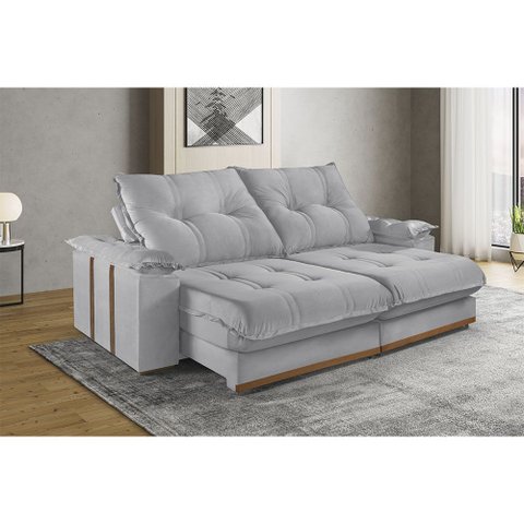 Sofá Retrátil e Reclinável 2 Lugares M-193 2,10m Molas Ensacadas Pillow Top Estofados Martins