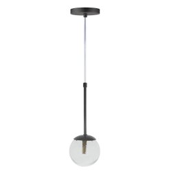 Pendente Globo Esfera de Vidro 12cm - Preto - Vidro Cristal - 1