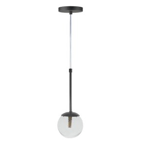 Pendente Globo Esfera de Vidro 12cm - Preto - Vidro Cristal