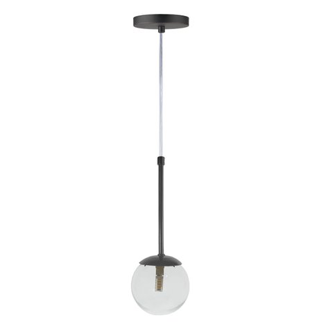 Pendente Globo Esfera de Vidro 12cm - Preto - Vidro Cristal