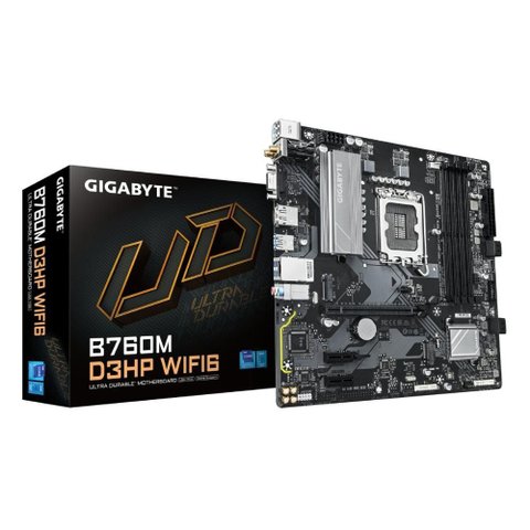 Placa Mãe Gigabyte B760m D3hp Wifi 6 Lga 1700 - Ddr5 - Usb 3.2 - Slot M.2 - Q-flash Plus - Micro