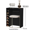 Ver imagem 3 de Planejado Adega Carvalho 4008 Cor Preto / Nature