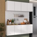 Ver imagem 1 de Kit Armário de Cozinha e Balcão 4 Portas Multimóveis Mp2161 Branco