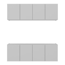 Kit Armário de Cozinha e Balcão 4 Portas Multimóveis Mp2161 Branco - 5