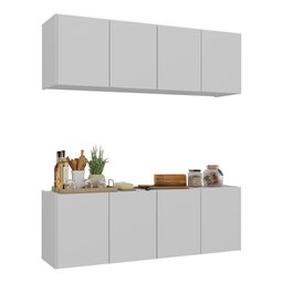 Kit Armário de Cozinha e Balcão 4 Portas Multimóveis Mp2161 Branco - 2