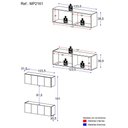 Ver imagem 3 de Kit Armário de Cozinha e Balcão 4 Portas Multimóveis Mp2161 Branco
