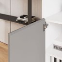 Ver imagem 6 de Estante Armário 160cm para Escritório com 2 Portas Puxadores Cava Corporate F5 Cinza/Sagrado/Branco