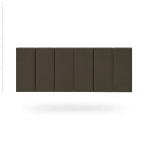 Cabeceira Painel Imperial Estofada Queen Size Marron 1,60m - 3