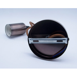 03 Kit Lustre Pendente Vintage Bronze Velho Retrô Edison + 03 Lampada Led Bulbo E27 9w - 4