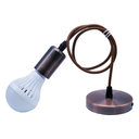Ver imagem 5 de 03 Kit Lustre Pendente Vintage Bronze Velho Retrô Edison + 03 Lampada Led Bulbo E27 9w