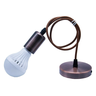 03 Kit Lustre Pendente Vintage Bronze Velho Retrô Edison + 03 Lampada Led Bulbo E27 9w - 5