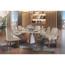 Ver imagem 1 de Conjunto Sala de Jantar Mesa Madeira Maciça 8 Cadeiras Roma Mobilare