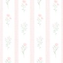 Ver imagem 2 de Papel de Parede Adesivo Listrado Floral Rendinha Aquarela Rosa