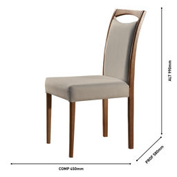 Conjunto Sala de Jantar Mesa 6 Cadeiras Safira  - 6