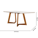 Ver imagem 4 de Conjunto Sala de Jantar Mesa 6 Cadeiras Safira Marrom/Imbuia/Off White