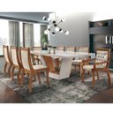 Ver imagem 1 de Conjunto Sala de Jantar Mesa Madeira Maciça 8 Cadeiras Cristal 
