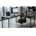 Ver imagem 4 de Mesa Escrivaninha em L Grossa 150x130 C/ Gaveta e Chave Cinza