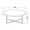 Ver imagem 3 de Mesa de Centro L70 X A27cm 27856 Steel Quadra Artesano Hanover/dourado