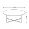 Mesa de Centro L70 X A27cm 27856 Steel Quadra Artesano Hanover/dourado - 3