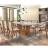 Conjunto Sala de Jantar Mesa Madeira Maciça 8 Cadeiras Cristal Mobilare - 1