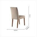 Ver imagem 5 de Conjunto Sala de Jantar Mesa Madeira Maciça 6 Cadeiras Vitoria Marrom/Imbuia/Off White/Creme