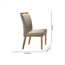 Ver imagem 3 de Conjunto Sala de Jantar Mesa Madeira Maciça Medelim e 6 Cadeiras Havana Marrom/Imbuia/Off White/Turi