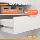Ver imagem 6 de Guarda Roupas Casal 2 Portas de Correr 4 Gavetas 100% MDF Livia