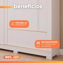 Ver imagem 7 de Guarda Roupas Casal 2 Portas de Correr 4 Gavetas 100% MDF Livia