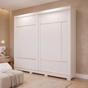 Ver imagem 2 de Guarda Roupas Casal 2 Portas de Correr 4 Gavetas 100% MDF Livia