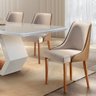 Conjunto Sala de Jantar Mesa Madeira Maciça Sarah e 8 Cadeiras Roma Mobilare - 4