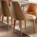 Ver imagem 4 de Conjunto Sala de Jantar Mesa Madeira Maciça Sarah e 8 Cadeiras Roma Mobilare