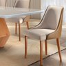 Conjunto Sala de Jantar Mesa Madeira Maciça Sarah e 8 Cadeiras Roma  - 5